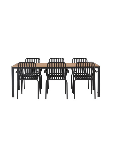 Matgrupp Break med Peking matstolar, 205 × 90 cm
