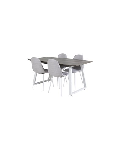Matgrupp Inca med Polar matstolar, 160 × 85 cm