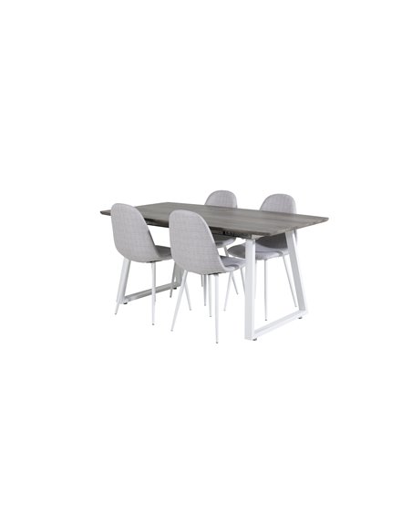 Matgrupp Inca med Polar matstolar, 160 × 85 cm