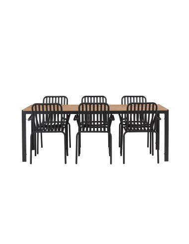 Matgrupp Break med Peking matstolar, 205 × 90 cm