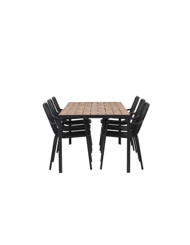 Matgrupp Break med Peking matstolar, 205 × 90 cm