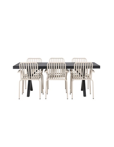 Matgrupp Garcia med Peking matstolar, 200 × 100 cm