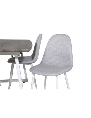 Matgrupp Inca med Polar matstolar, 160 × 85 cm