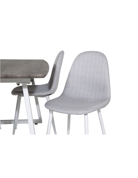 Matgrupp Inca med Polar matstolar, 160 × 85 cm