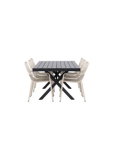 Matgrupp Garcia med Peking matstolar, 200 × 100 cm