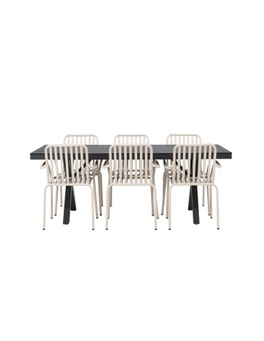 Matgrupp Garcia med Peking matstolar, 200 × 100 cm
