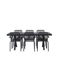 Matgrupp Garcia med Peking matstolar, 200 × 100 cm