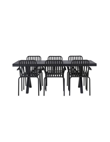 Matgrupp Garcia med Peking matstolar, 200 × 100 cm