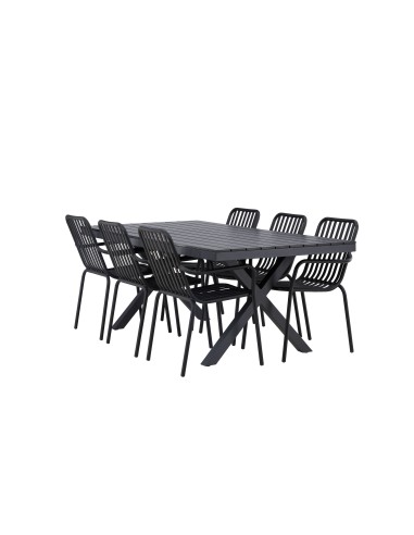 Matgrupp Garcia med Peking matstolar, 200 × 100 cm
