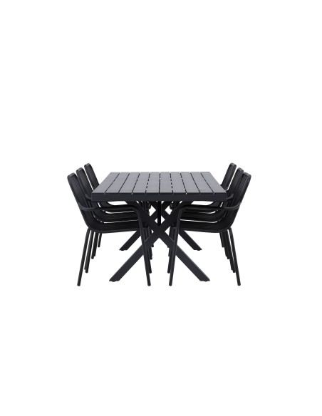 Matgrupp Garcia med Peking matstolar, 200 × 100 cm