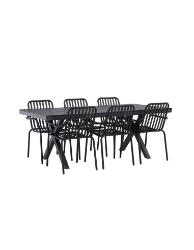 Matgrupp Garcia med Peking matstolar, 200 × 100 cm