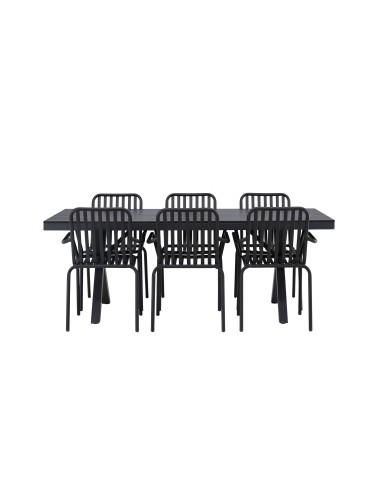 Matgrupp Garcia med Peking matstolar, 200 × 100 cm