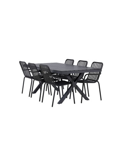 Matgrupp Garcia med Peking matstolar, 200 × 100 cm