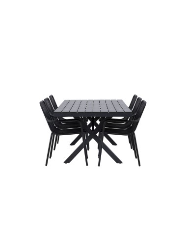 Matgrupp Garcia med Peking matstolar, 200 × 100 cm