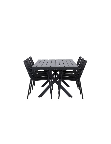 Matgrupp Garcia med Peking matstolar, 200 × 100 cm