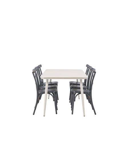 Matgrupp Lina med Tablas matstolar, 200 × 90 cm