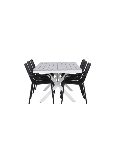 Matgrupp Garcia med Peking matstolar, 200 × 100 cm