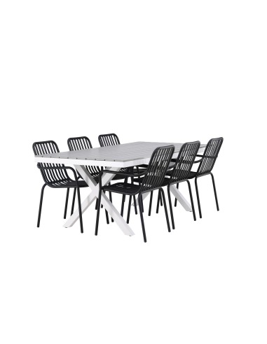 Matgrupp Garcia med Peking matstolar, 200 × 100 cm