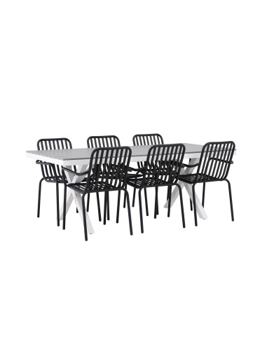 Matgrupp Garcia med Peking matstolar, 200 × 100 cm