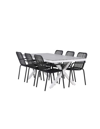 Matgrupp Garcia med Peking matstolar, 200 × 100 cm