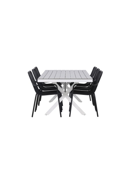 Matgrupp Garcia med Peking matstolar, 200 × 100 cm