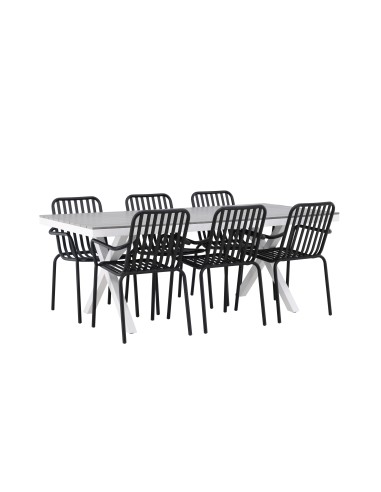 Matgrupp Garcia med Peking matstolar, 200 × 100 cm