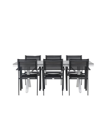 Matgrupp Garcia med Copacabana matstolar, 200 × 100 cm