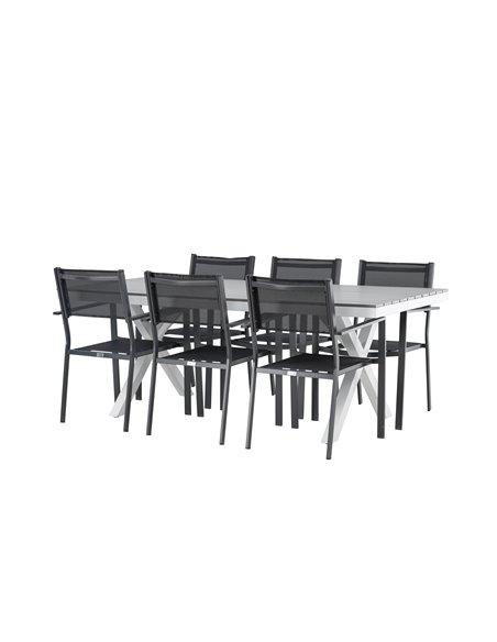 Matgrupp Garcia med Copacabana matstolar, 200 × 100 cm