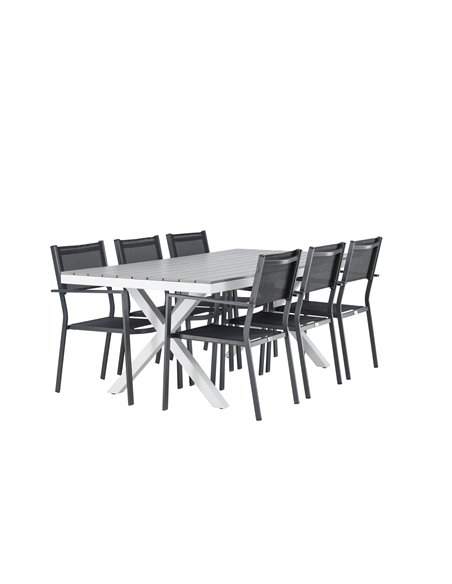 Matgrupp Garcia med Copacabana matstolar, 200 × 100 cm