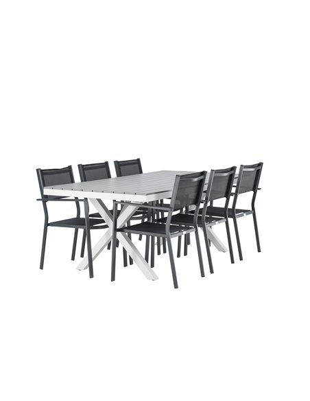 Matgrupp Garcia med Copacabana matstolar, 200 × 100 cm