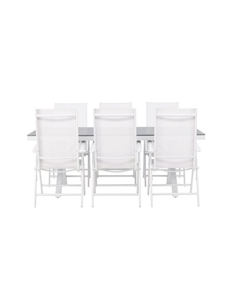 Matgrupp Garcia med Break matstolar, 200 × 100 cm