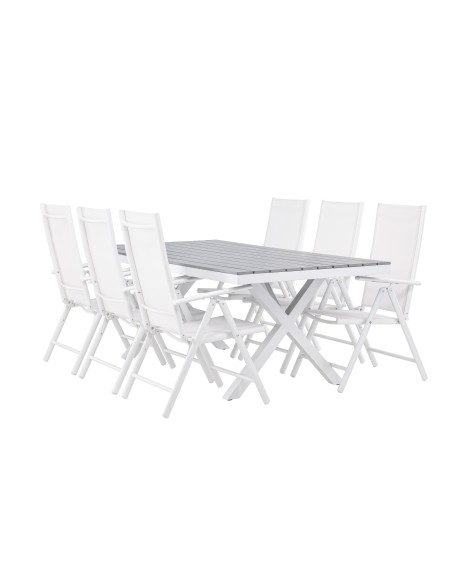 Matgrupp Garcia med Break matstolar, 200 × 100 cm