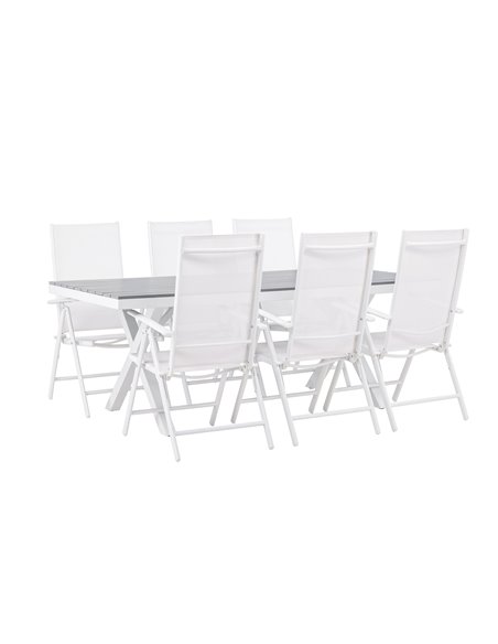 Matgrupp Garcia med Break matstolar, 200 × 100 cm