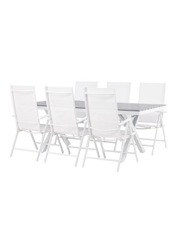 Matgrupp Garcia med Break matstolar, 200 × 100 cm