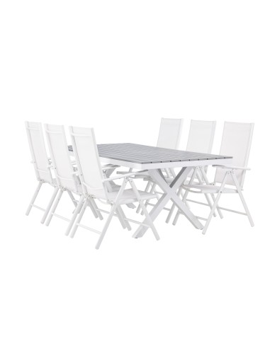 Matgrupp Garcia med Break matstolar, 200 × 100 cm