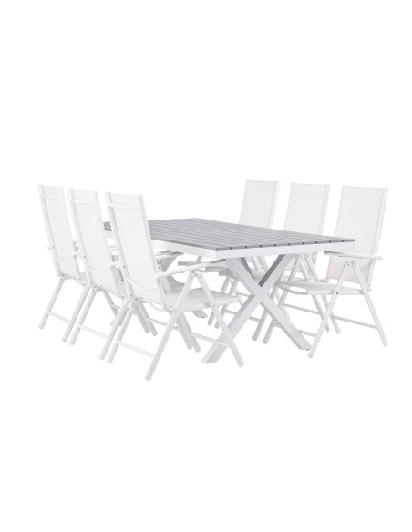 Matgrupp Garcia med Break matstolar, 200 × 100 cm