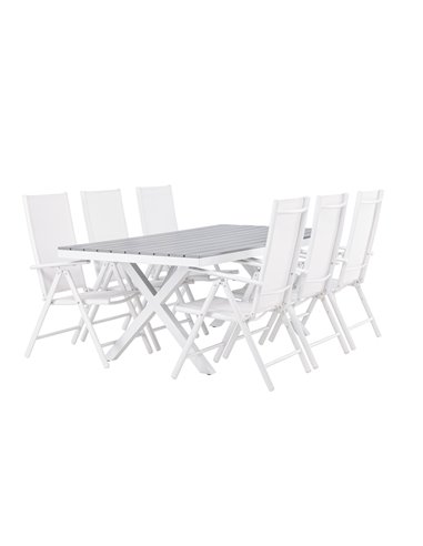 Matgrupp Garcia med Break matstolar, 200 × 100 cm
