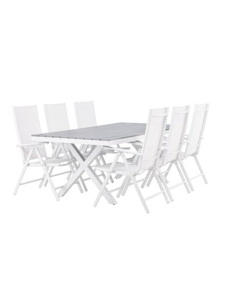 Matgrupp Garcia med Break matstolar, 200 × 100 cm