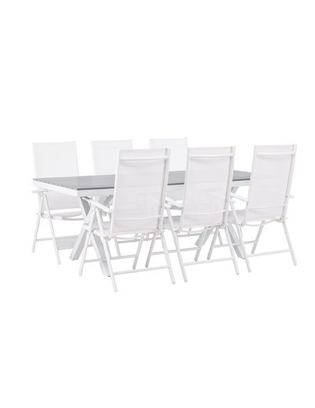 Matgrupp Garcia med Break matstolar, 200 × 100 cm