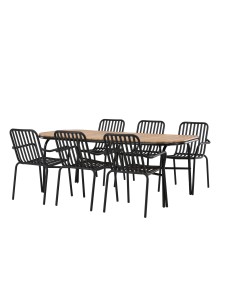Matgrupp Holmbeck med Peking matstolar, 200 × 90 cm 2
