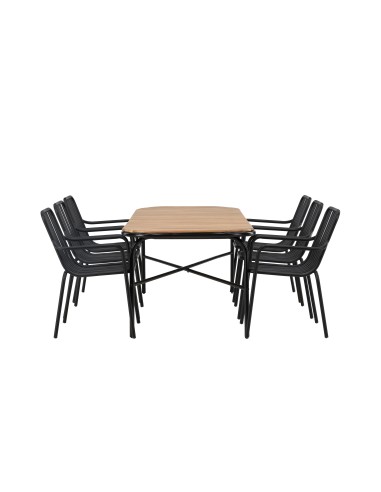 Matgrupp Holmbeck med Peking matstolar, 200 × 90 cm