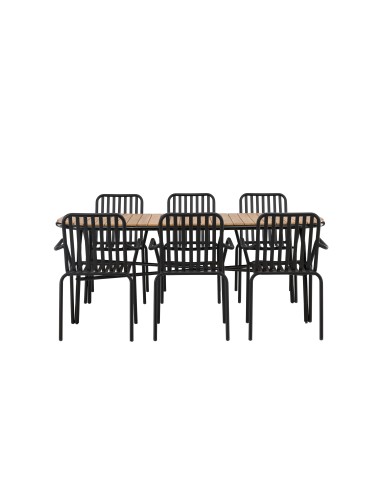 Matgrupp Holmbeck med Peking matstolar, 200 × 90 cm