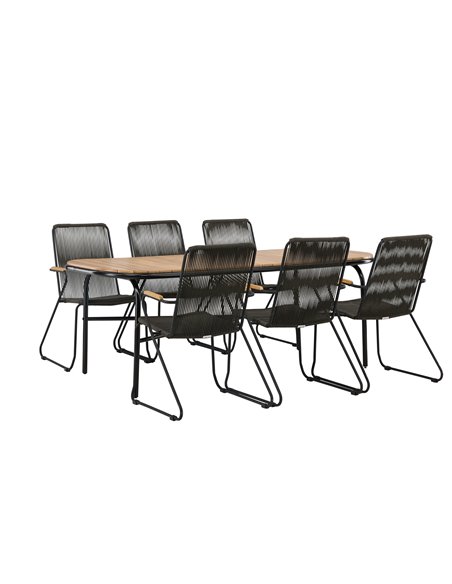 Matgrupp Holmbeck med Bois matstolar, 200 × 90 cm