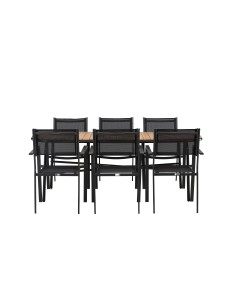 Matgrupp Holmbeck med Copacabana matstolar, 200 × 90 cm
