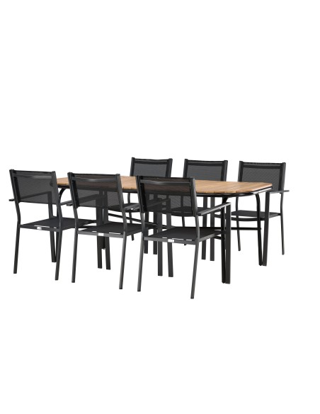 Matgrupp Holmbeck med Copacabana matstolar, 200 × 90 cm