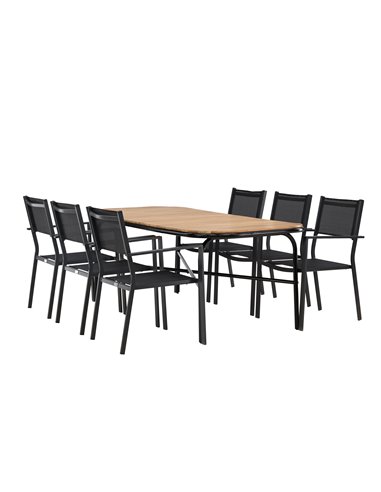 Matgrupp Holmbeck med Copacabana matstolar, 200 × 90 cm