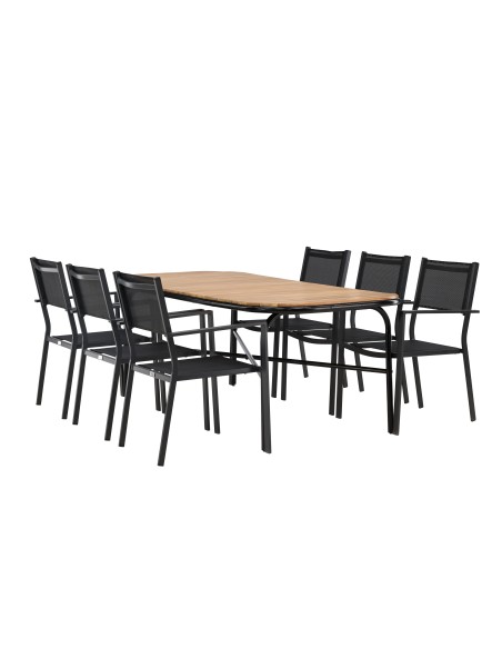Matgrupp Holmbeck med Copacabana matstolar, 200 × 90 cm