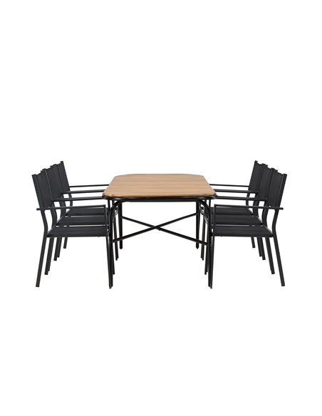 Matgrupp Holmbeck med Copacabana matstolar, 200 × 90 cm