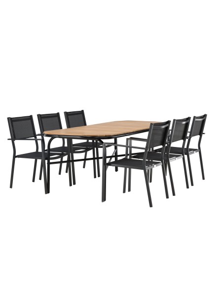 Matgrupp Holmbeck med Copacabana matstolar, 200 × 90 cm