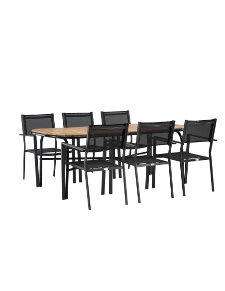 Matgrupp Holmbeck med Copacabana matstolar, 200 × 90 cm